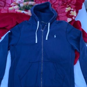 Navy blue polo zip up